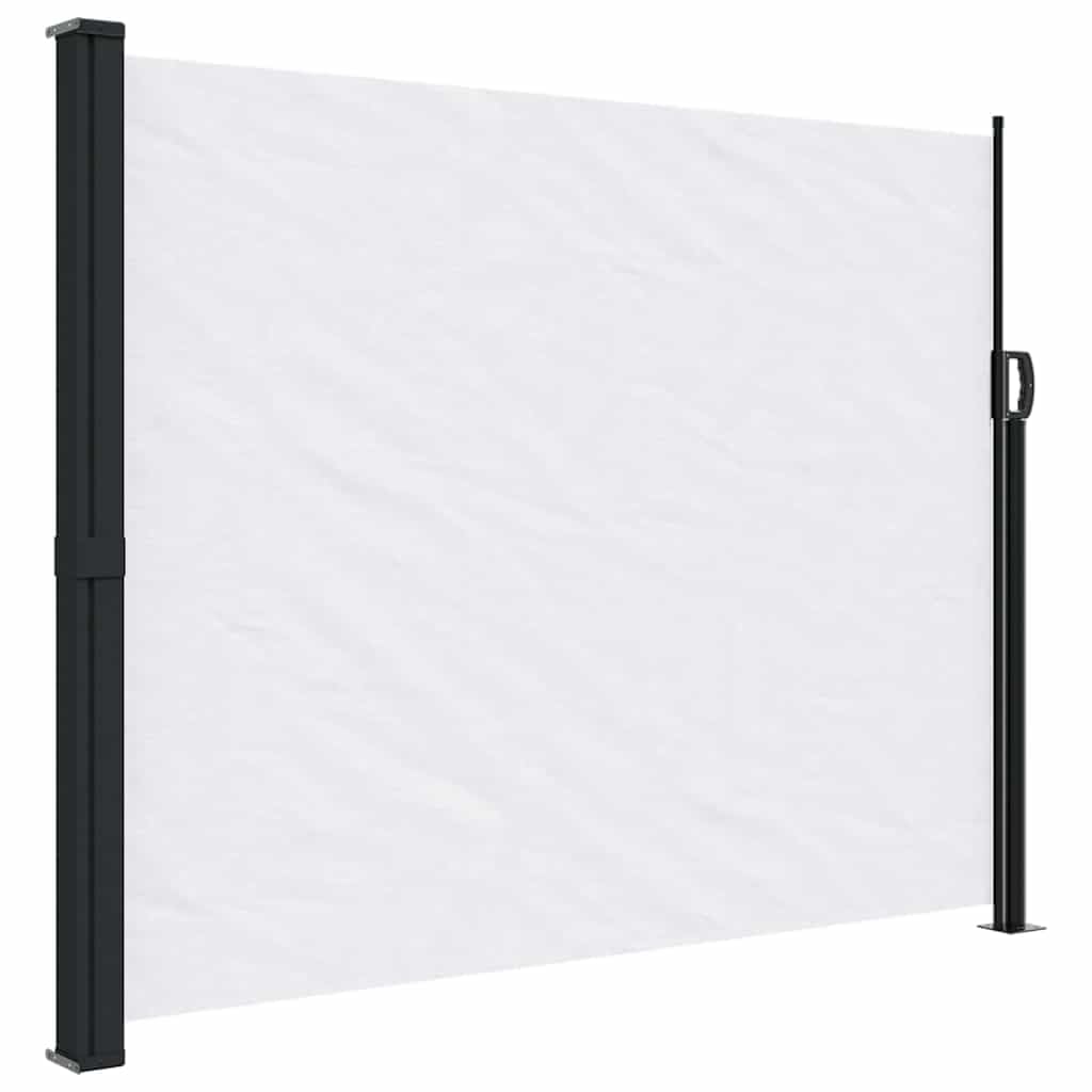 vidaXL Retractable Side Awning, Outdoor Privacy Screen for Garden Balcony Terrace Patio Yard, UV Resistant Sunshade Shelter, White 160x600 cm — image 1