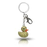 Rubber Ducky Keychain Bling Bag Charm Happy Rubber Duck Rhinestone Crystal Purse Charm