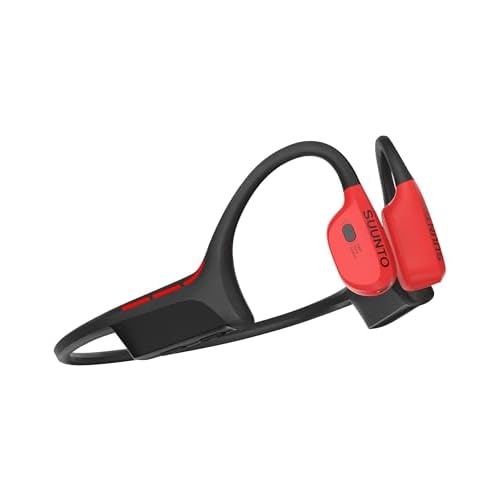 SUUNTO Wing Open-Ear Bone Conduction Headphone, Bluetooth Multipoint Pairing Headset w/Head Movement Control, 10H Battery Life, Fast Charging, IP67 Water-Resistant & Safety Lights for Workou