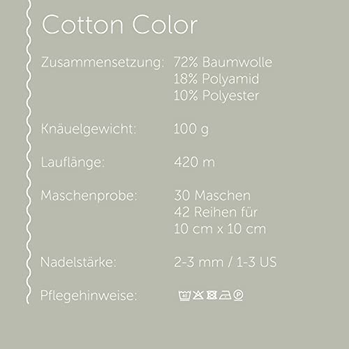 Schachenmayr Regia Cotton Colour, 100 g Black Forest Colour Hand Knitting Yarn, Black Forest color - Image 4