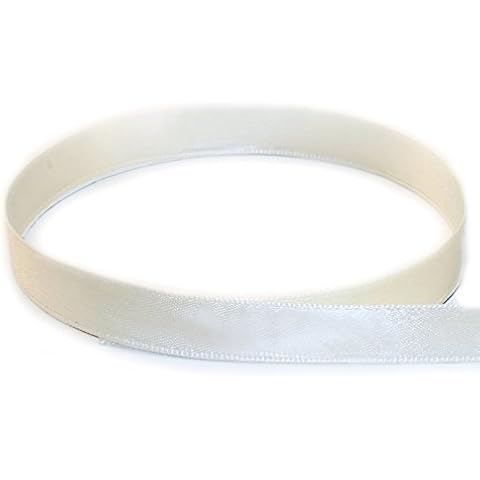 USA Made 1/8" Ivory Double Face Satin Ribbon - 30 Yards - (Multiple Widths, Yardages, & Colors Available) Cover