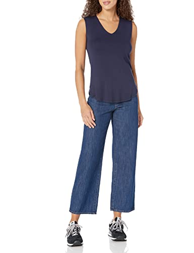 Amazon Essentials Women's Jersey Standard-Fit V-Neck Tank Top (Previously Daily Ritual), Pack Of 2, Navy, X-Small #TOP22