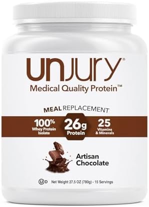 Meal Replacement Powder | Chocolate | 26g Protein | 25 Vitamins and Minerals | 100% Whey Isolate Protein Powder | Low Carb and Sugar | 15 Servings