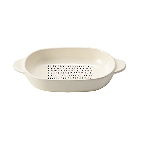 Banko Ware 17253 Gratin Dish, Approx. 8.7 x 5.1 inches (22 x 13 cm), Microwave, Oven Safe, Shallow Type, Made in Japan