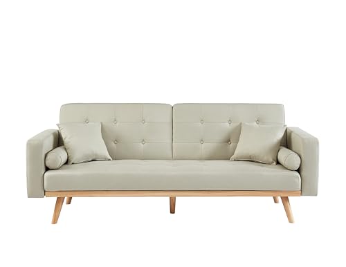 BAÏTA Ecksofa Kelly 3-Sitzer, Stoff, Beige