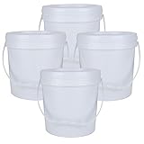 AKOLAFE 4 Pack Paint Buckets for Painting 3 Quart Paint...