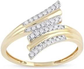 10k Yellow Gold 1/10ct TDW Diamond Fashion Ring(H-I, I2)