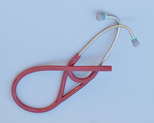 Replacement Tube (dual lumen binaurals)   fits ALL leading brand single-head Cardiology  Stethoscopes  T72 BURGUNDY - Thumbnail 4