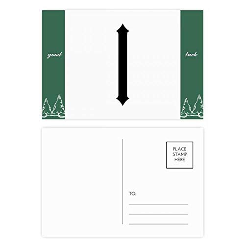 Cartes postales chiffres romains silhouette noire au design artistique exclusif 5,7 x 3,8 pouces