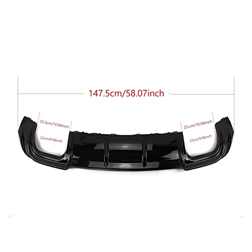 Diffuseur arrière noir brillant pour Audi A3 Sline S3 Berline 2017-2020