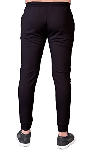 Image of Big Button Men's Stretch Gym Sports Track Pants Jogger with Zip Pockets