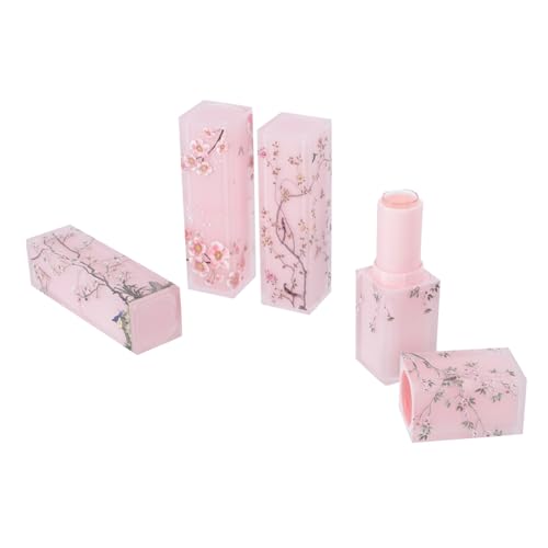 DECORNIJIA 4 Piezas Unidades Tubos Labiales Elegantes Mate Semitransparente Recargables Contenedores Cosméticos DIY para Labial Almacenamiento