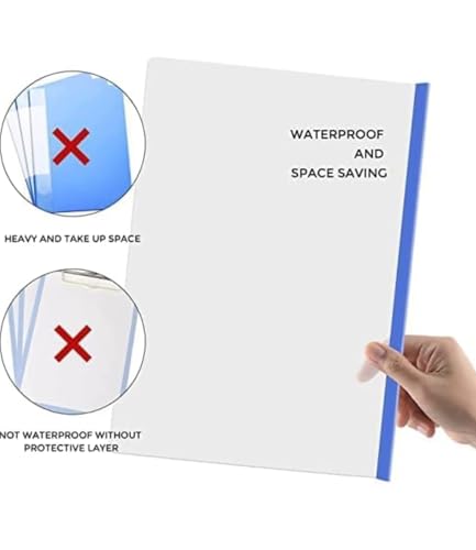 Image of Lai Lai Plastic File Folder A4 Size Transparent Storage Case Organizer, Pack of 5