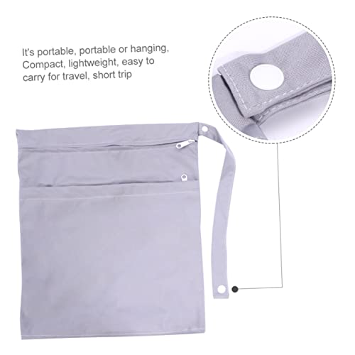 Bolsa organizadora para pañales Vaguelly gris miniatura 5