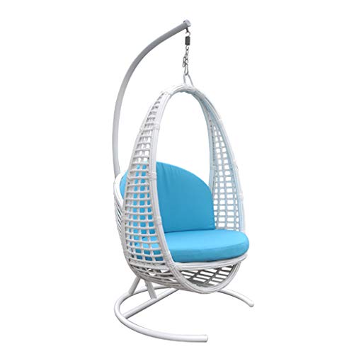 YYAPT-Y Outdoor Rattan Rocking Chair With Storage Function Waterproof High Rebound Cushion - Terrace/Garden 612-YY (Color : White)