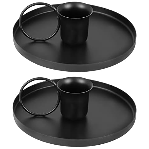 Smilcloud Retro Iron Candlestick Holder Set Cover