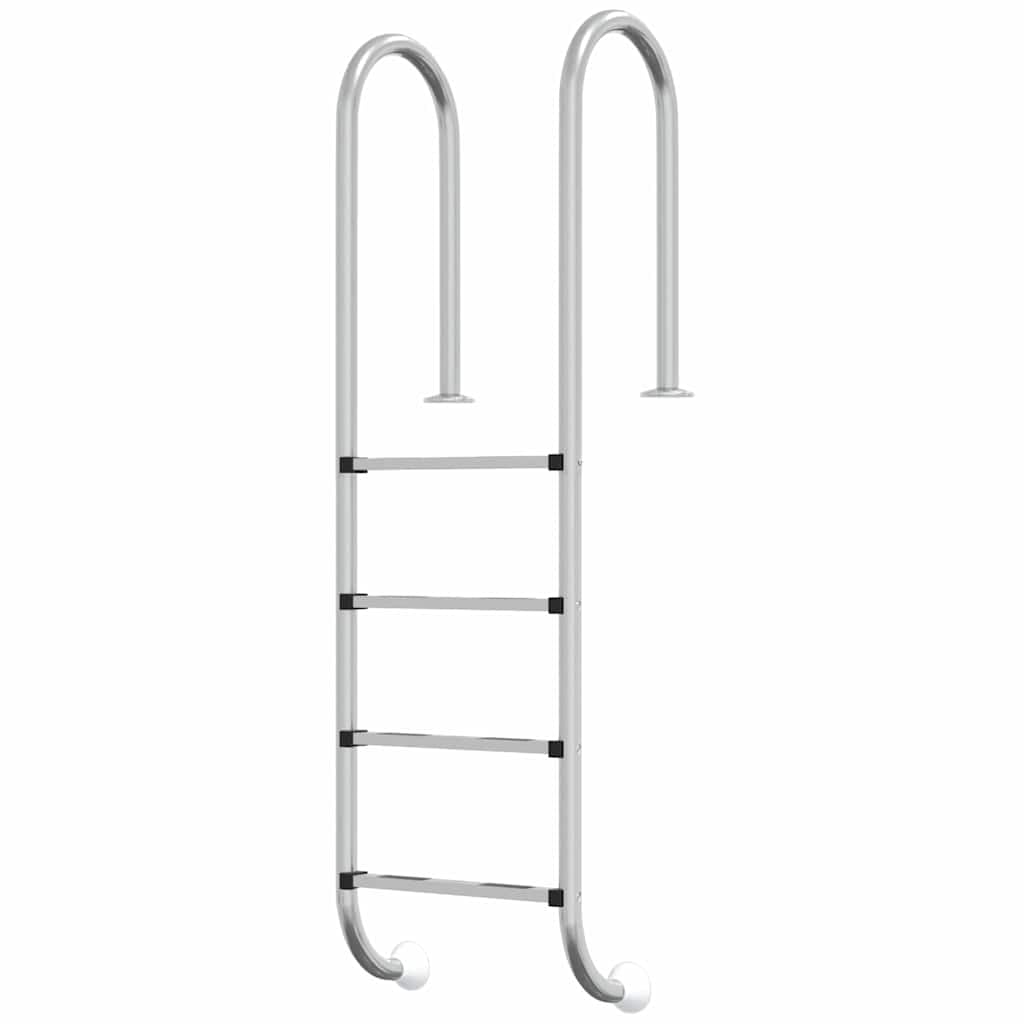 Échelle de piscine 4 marches en acier inoxydable 304 pour piscines encastrées - 54 x 38 x 184,5 cm - Antidérapant