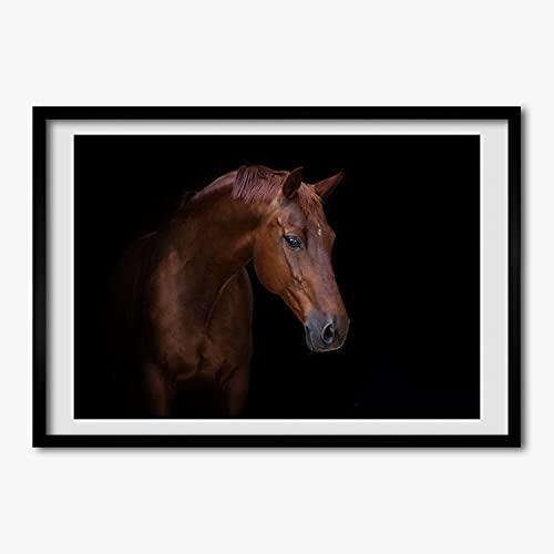 Affiche de cheval brun Tulup pour une touche de nature sauvage à la maison