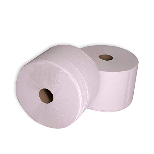 24 Bobinas Papel Secamanos. Medidas bobina 23 cm x 500m. 2 capas Papel celulosa 100% reciclado.