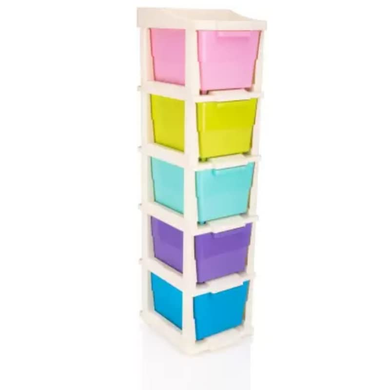 Rambot Plastic Free Standing Chest of Drawers (Finish Color - Multicolour, DIY(Do-It-Yourself))-image-11
