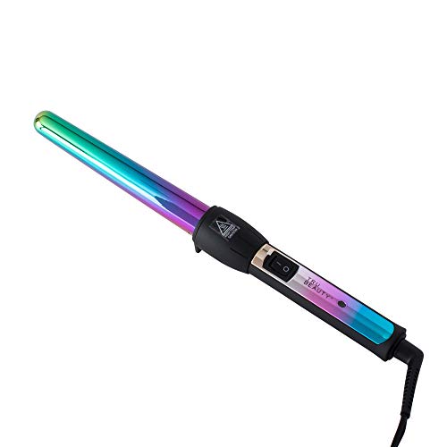 Tru Beauty, Curling Iron Set with Chrome Titanium-Coated Barrel for All Hair Types - Rainbow, 0.75-1-inch
