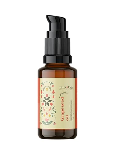 Image of Tattvalogy Pure Grapeseed Oil | Cold Pressed Grapeseed Oil | For Face & Body | Eliminates Wrinkles, Scares, Acne, Blemishes, Dry & Oily Patches | Rich Essential Nutrients & Vitamins (15ml)