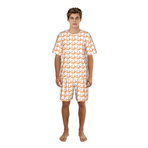 Pijama de dos piezas para hombre suave y transpirable para dormir sin calor