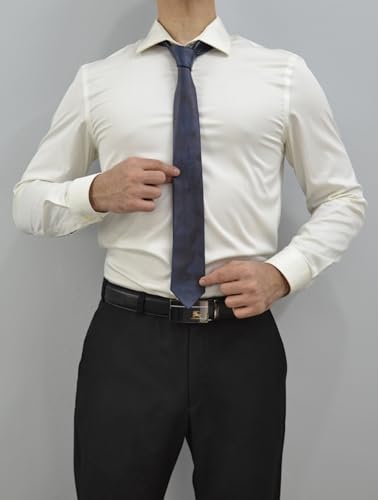 Image of Mens Lamb Leather Necktie - Skinny Solid Casual Business Wear Narrow Leather Slim Tie- Neckties for Party Wedding Gift