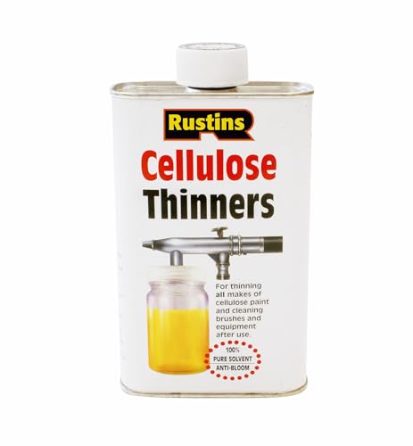 RUSTINS Cellulose Thinners 500ml - Professional Solvent for Cellulose Paints and Lacquers; Cleans Brushes Spray Guns and Equipment; Fast-Evaporating Formula in Various Sizes
