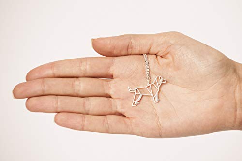 La Menagerie Cane Argento, collana geometrica
