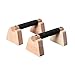 Vaveren 2 Pieces Push up Bar Wooden Parallettes Bar Pushup Handles Portable Anti Slip Push up Stand for Exercise Gymnastics Workout, 20CM
