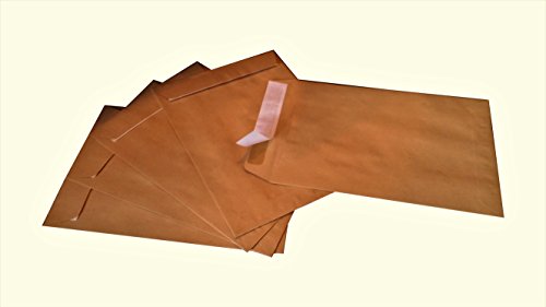 500 Stück Briefumschläge DIN C5 Braun 162 x 229 mm haftklebend ohne Fenster Cover