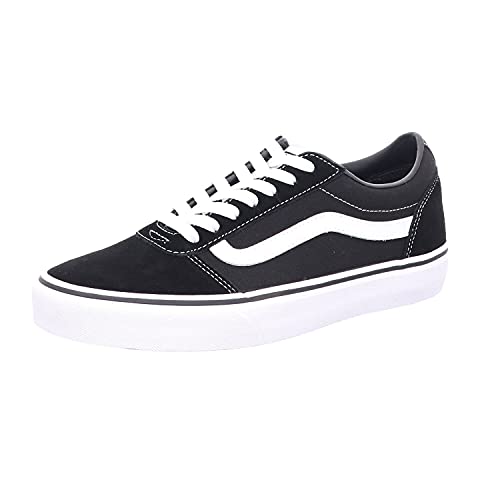 Vans Ward, Zapatillas Hombre, Suede Canvas Black White, 43 EU