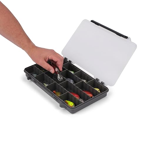 Image of Plano StowAway 3700 Stow Tackle Box, 4 Pack, with Corrosion-Preventive Rustricor, Single Latch Design, Transparent DuraView Lid, Stackable Storage for Fishing Bait, Lures and Gear
