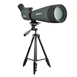 Svbony SV28 25-75x100mm Spotting Scope with Tripod Camera, Large Field of View, HD BAK4 Porro Prism FMC, Spotting Scopes with Smartphone Adapter, Carrying Case for Spotting Scopes for Sports Shooters