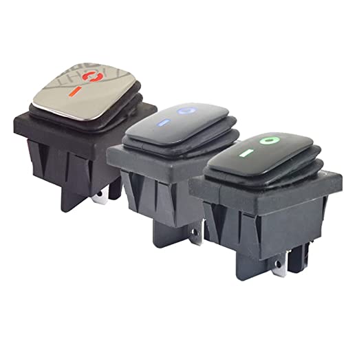 Interrupteur à bascule KCD4 16A pour remplacer bouton ON OFF défectueux avec lampe bleue 12V
