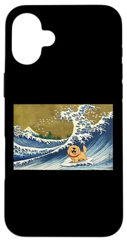 Funny Retro Vintage Surfing A Wave Golden Retriever Lover �X�}�z�P�[�X iPhone 16 Plus �p