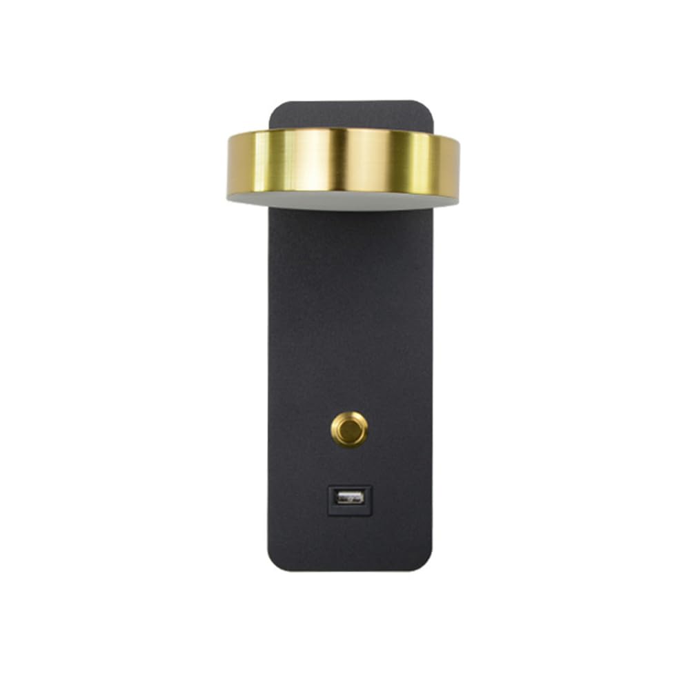 Applique Murale LED Chevet Avec Port USB – 9W, Interrupteur Tactile, Lumière Chaude, Rotation 350°, Chambre Et Salon
