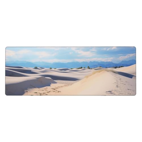 Tapis de souris pour ordinateur portable design blanc sable
