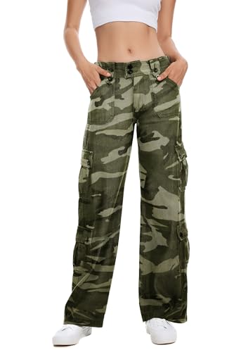 XKBHYD Baggy Y2k Pants Parachute Pants Plus Size Grunge Cargo Pants Low Rise Cargo Pants for Women