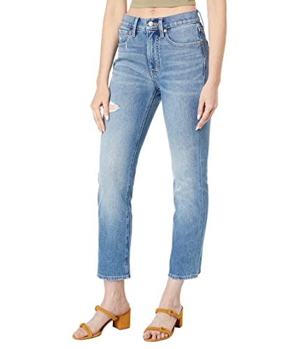 Lucky Brand High-Rise Zoe Straight in After Hours Destructed