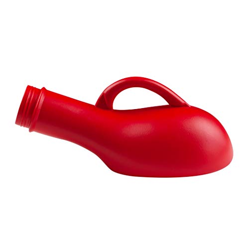 North American Health + Wellness Unisex Portable Urinal Plastic Bottle with Screw Top Includes Female Adapter, Red, 1 Count - Thumbnail 5