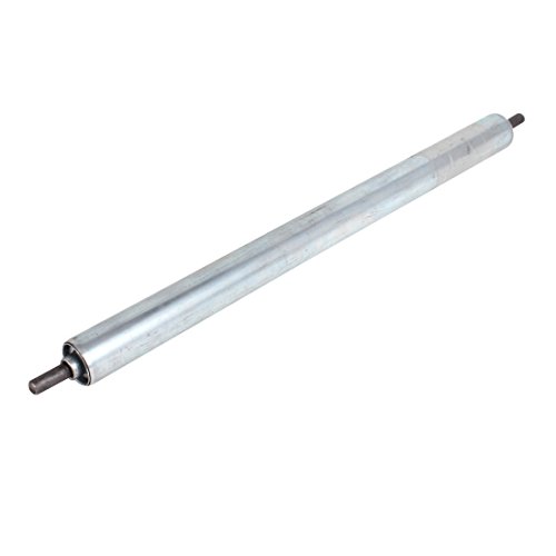 Aexit 25mm x Material Handling 350mm Zinc Plated Carbon Steel Spring Loaded Industrial Roller Stands Conveyor Roller