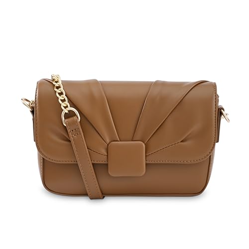 Image of Fastrack Puff Sling with Detachable Pouch | Faux-Leather Women's Handbags | Sling for Casual Carry