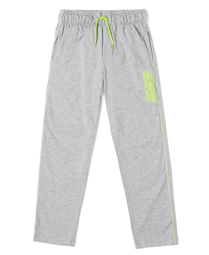 Image of Jockey AB13 Boys Super Combed Cotton Rich Graphic Printed Trackpants with Contrast Side Piping