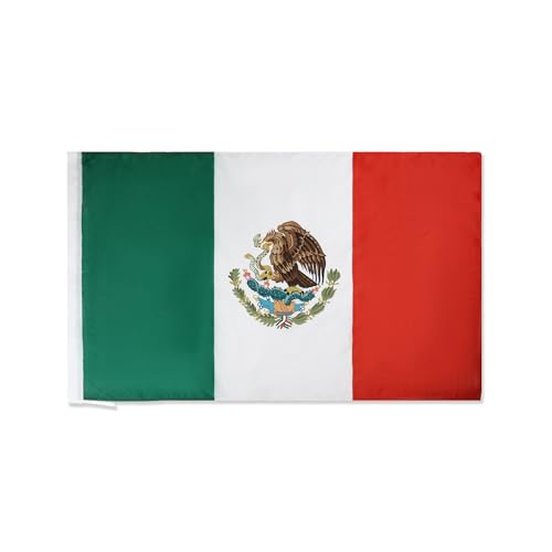 AZ FLAG - Drapeau Mexique - 150x90 cm - Polyester léger - Drapeau Mexicain Avec Fourreau et Cordelettes - 80g