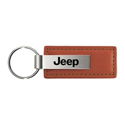 Au-Tomotive Gold, INC. Jeep Brown Leather Key Chain