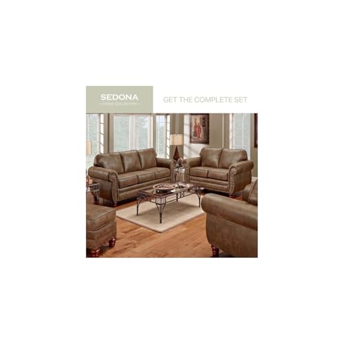 Sillón con Ottoman Microfibra Marrón Rústico miniatura 5