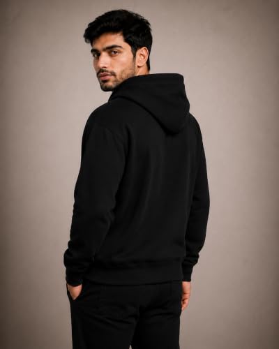 Buy Trendyverse Men's Spider Web Graphic Zipper Hoodie Black - Image 7