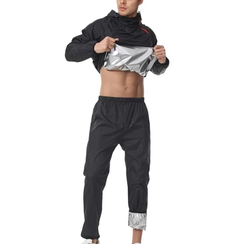 Traje de sudoración para hombre y conjunto de chándal impermeable para gimnasio
